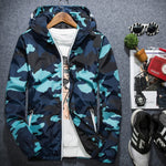 Covrlge Men’s Camouflage Jacket – Hooded Casual Luminous Zipper Coat for Spring Fashion