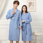 Cotton Terry Bathrobe – Thick Absorbent Towel Pajamas Robe for Adults, All Seasons Comfort