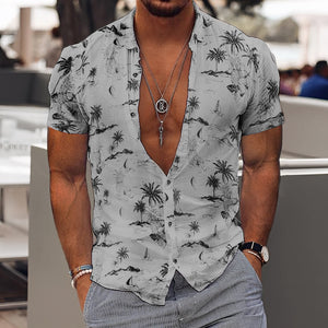 3D Personalized Printing T-Shirt for Men – Summer Loose Lapel Shirt Casual Streetwear Clothing