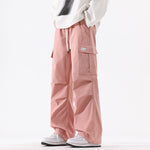Couple American Retro High Street Pleated Straight Cargo Pants – Trendy Teen Fashion Trousers