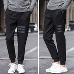 Men’s Casual Slim Sweatpants – Comfortable Polyester Lounge Pants for Everyday Wear and Leisure