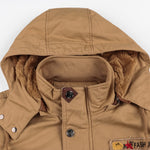 Mountainskin Men’s Winter Fleece Jacket – Warm Hooded Thermal Coat Military Style Thick Outerwear