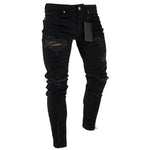 Men’s Pencil Jeans – Low Waist, High Elasticity Trousers with Distressed Look for Casual and Leisure Wear