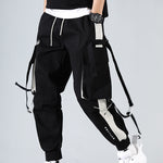 Men’s Harem Beam Pants – Casual Loose-Fit Trousers with Pocket Design, Comfortable Micro-Elastic Canvas Pants