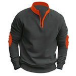 Stand Collar Half Zip Pullover Long Sleeve Coat – Casual Loose Fit Men’s Outerwear