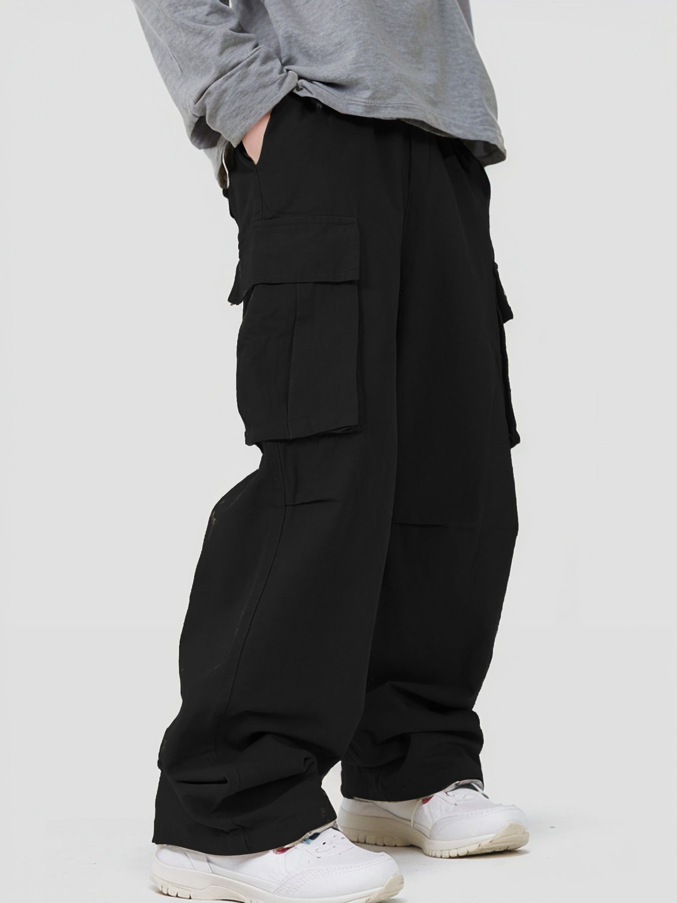 Casual Loose Three-dimensional Pocket Street Overalls – Trendy Youth Trousers for Daily Wear