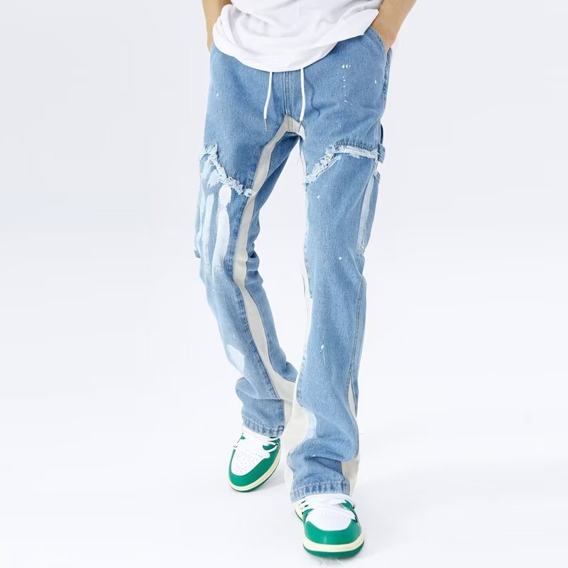 Men’s Fashion City Autumn Jeans – High Waist Straight Fit Denim Pants for Everyday Wear