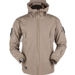 Soft Shell Jacket Men Windproof Hooded | Tactical Outdoor Performance Coat | Water-Resistant Multi-Pocket Design