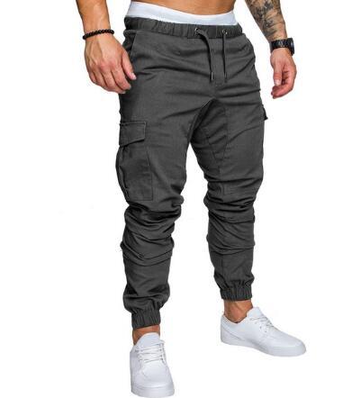 Men’s Casual Pencil Pants – Loose Cotton Blend Trousers with Belt, Comfortable Mid-Waist Youth Pants