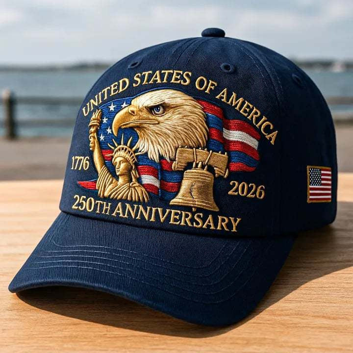 Embroidered American Eagle Head 250 Weeks Old Baseball Cap – Cotton Adjustable Dome Hat for Men & Women