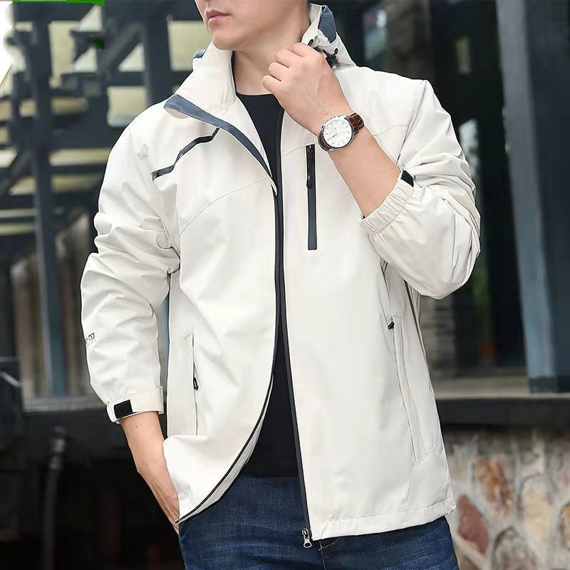 Men's Jackets Windproof and Waterproof | Lightweight, High-Performance Outdoor Protection | Polyester Fiber Blend