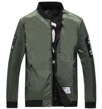 Men’s Reversible Flight Jacket – Casual Lightweight Autumn & Winter Zip-Up Coat for Daily Wear