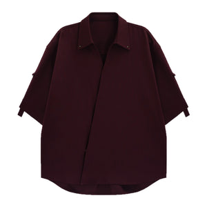 Men's High-Grade Casual Loose Shirt – Simple Cardigan Style Daily Wear for Teenagers