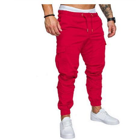Men’s Casual Pencil Pants – Loose Cotton Blend Trousers with Belt, Comfortable Mid-Waist Youth Pants