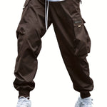 Men’s Multi-Pocket Cargo Pants – Casual Hip-Hop Drawstring Trousers for Outdoor, Streetwear, and Sports
