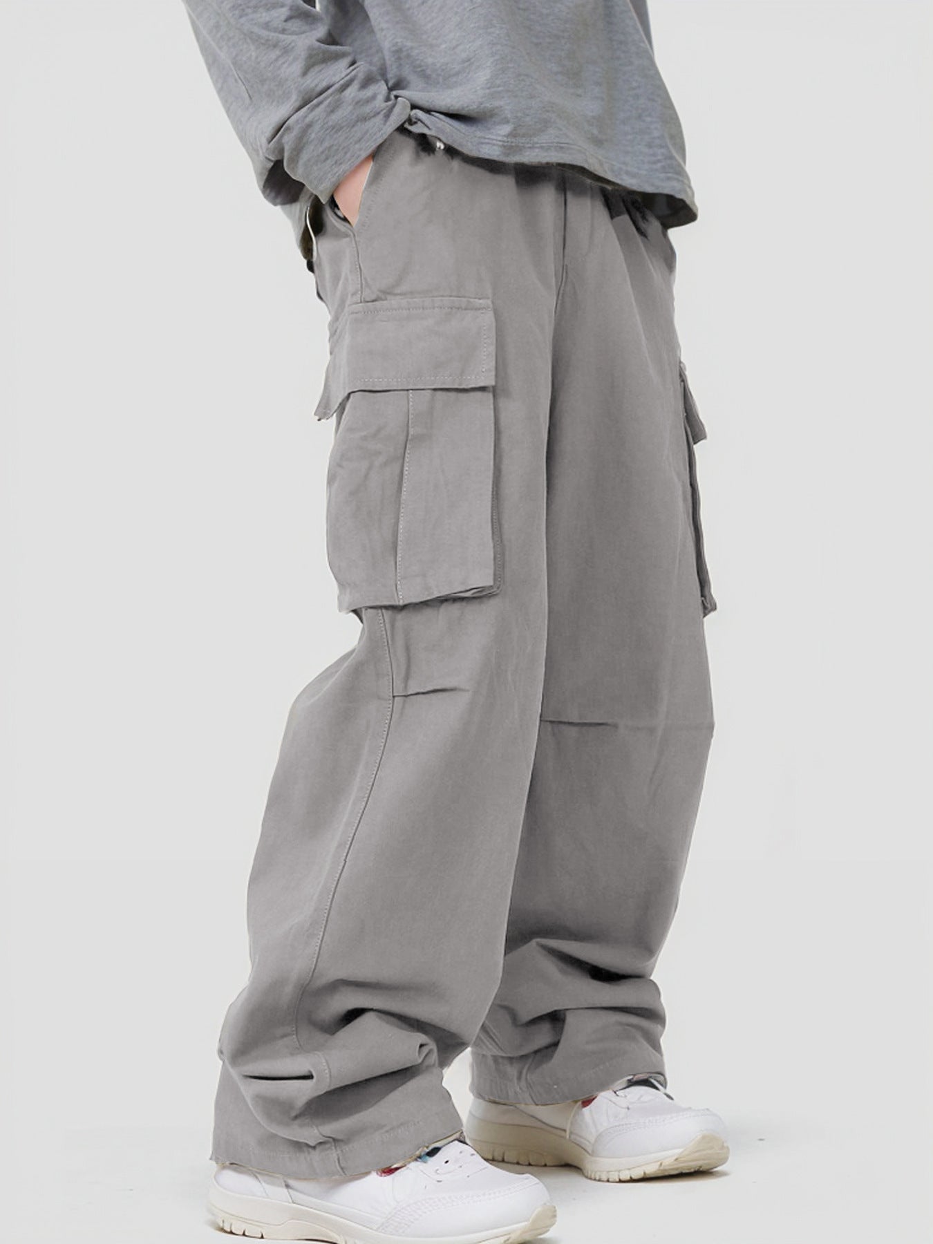 Casual Loose Three-dimensional Pocket Street Overalls – Trendy Youth Trousers for Daily Wear