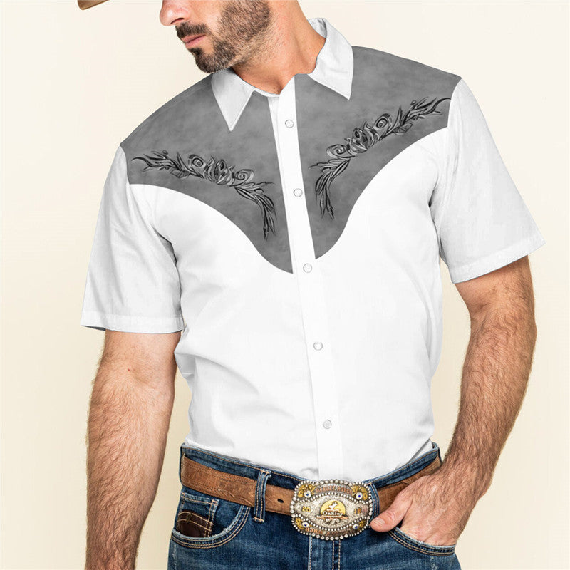 3D Personalized Printing T-Shirt for Men – Summer Loose Lapel Shirt Casual Streetwear Clothing