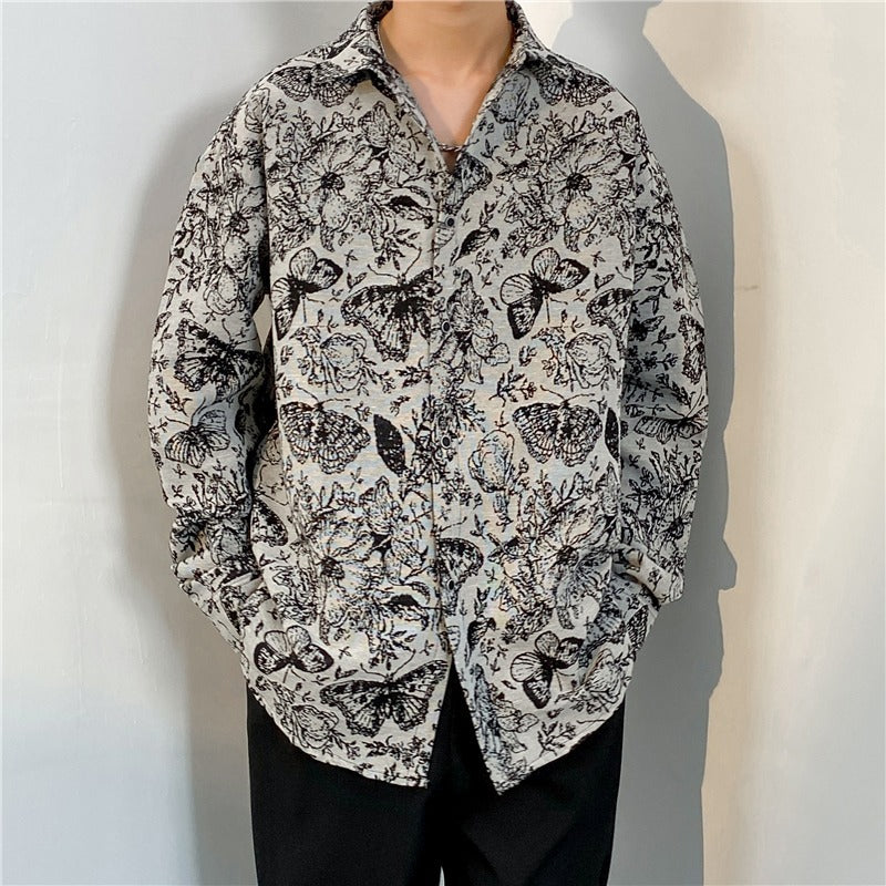 Loose Japanese-Style Retro Ethnic Long Sleeve Shirt – Autumn & Winter Cardigan for Youth Couples