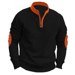 Stand Collar Half Zip Pullover Long Sleeve Coat – Casual Loose Fit Men’s Outerwear