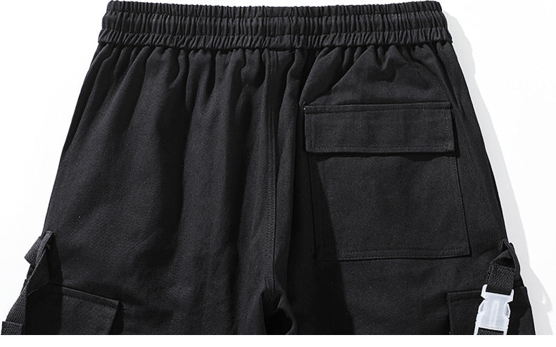 Men’s Harem Beam Pants – Casual Loose-Fit Trousers with Pocket Design, Comfortable Micro-Elastic Canvas Pants