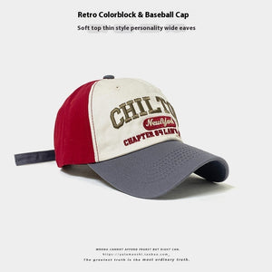 Retro Color Matching Baseball Cap – Adjustable Summer Sun Hat for Baby Boys & Girls | Breathable Dome Hat
