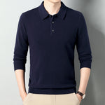 Men’s Winter Wool Lapel Long Sleeve Shirt – Thick Warm Casual Top for Cold Weather