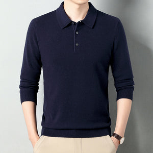 Men’s Winter Wool Lapel Long Sleeve Shirt – Thick Warm Casual Top for Cold Weather
