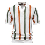 Summer Breathable Hollow Knit Polo Shirt for Men – Lightweight Short Sleeve Casual Top