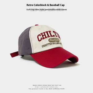 Retro Color Matching Baseball Cap – Adjustable Summer Sun Hat for Baby Boys & Girls | Breathable Dome Hat
