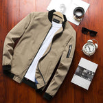 Men’s Casual Baseball Jacket – Youth Trend Stand Collar Zip-Up Coat for Street & Daily Wear