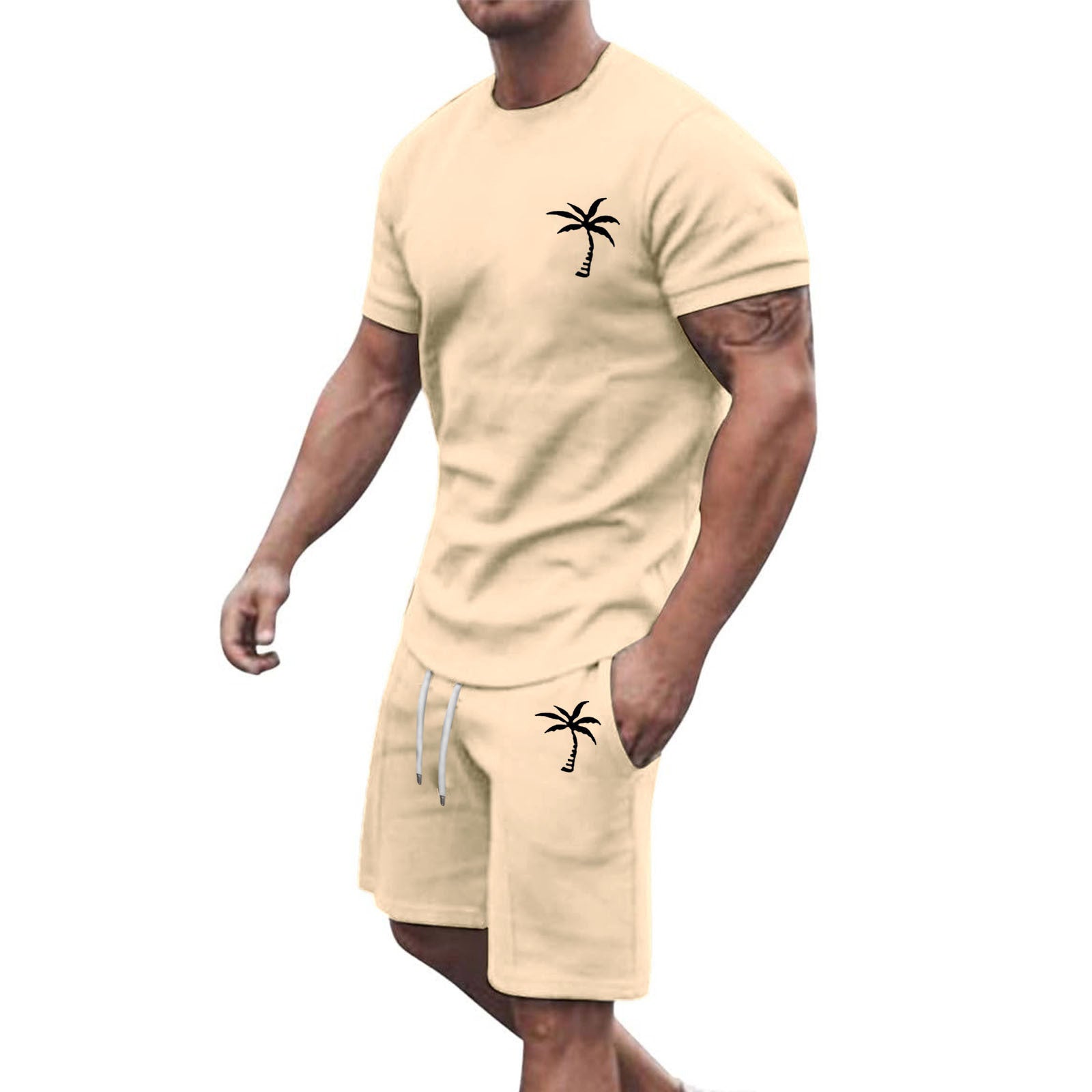 Men’s Short-Sleeve Sports & Leisure Set – Lightweight Summer T-Shirt and Shorts | Comfortable Casual Outfit