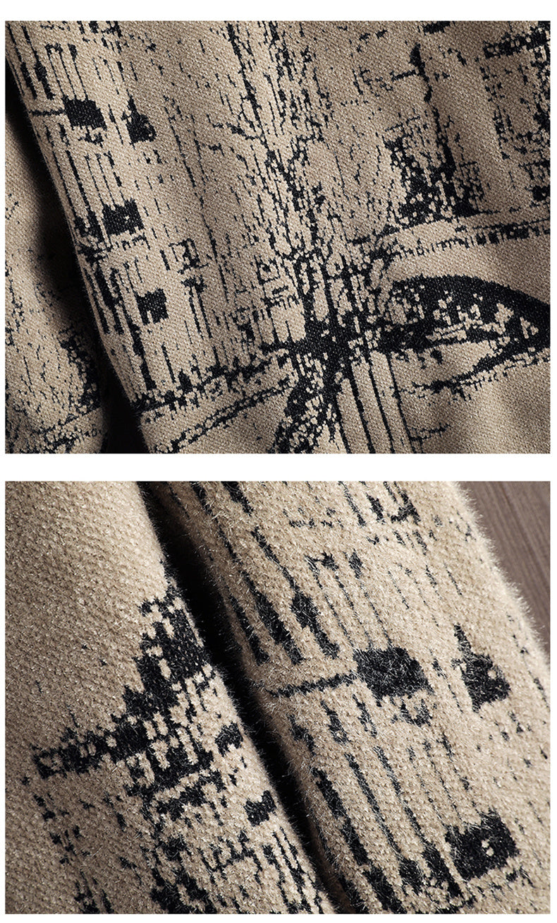 Men’s Autumn & Winter Round Neck Pullover – Thick Long Sleeve Slim Fit Korean Style Sweater