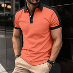 Men’s Short Sleeve Business Polo Shirt – Casual Cotton Blend Summer Top for Office & Daily Wear
