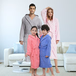 Pure Cotton Hotel Bathrobe – Thick Towel Material Nightgown for Men, Women & Kids | Soft Comfortable Homewear