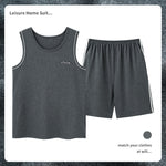 Men’s Cotton Sleeveless Pajamas – Sweat-Absorbent, Breathable Pullover | Casual Summer Homewear