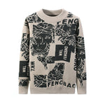 Men’s Autumn & Winter Round Neck Pullover – Thick Long Sleeve Slim Fit Korean Style Sweater