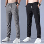 Men's Drawstring Trousers – Thin Casual Pants Korean Style Loose Straight Sweatpants for Summer