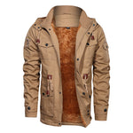 Mountainskin Men’s Winter Fleece Jacket – Warm Hooded Thermal Coat Military Style Thick Outerwear