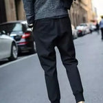 Men’s Casual Sports Trousers – Korean Style, Mid-Waist, Straight Fit Jogger Pants