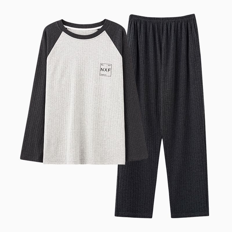 Men’s Cotton Long Sleeve Pajamas – Comfortable Pullover Homewear | Leisure, Sleep & Outdoor Wear