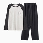 Men’s Cotton Long Sleeve Pajamas – Comfortable Pullover Homewear | Leisure, Sleep & Outdoor Wear