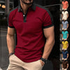 Men’s Short Sleeve Business Polo Shirt – Casual Cotton Blend Summer Top for Office & Daily Wear