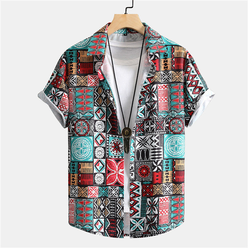 3D Personalized Printing T-Shirt for Men – Summer Loose Lapel Shirt Casual Streetwear Clothing