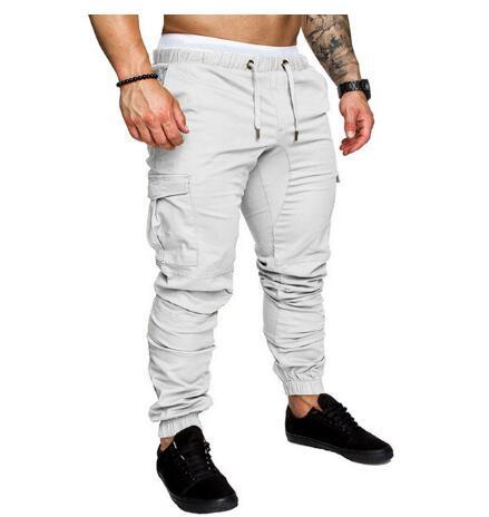 Men’s Casual Pencil Pants – Loose Cotton Blend Trousers with Belt, Comfortable Mid-Waist Youth Pants