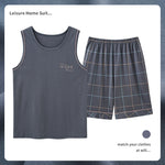 Men’s Cotton Sleeveless Pajamas – Sweat-Absorbent, Breathable Pullover | Casual Summer Homewear