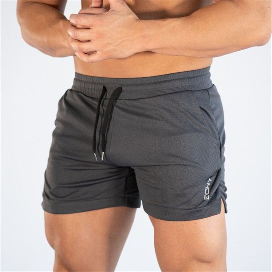 Men Fitness Bodybuilding Shorts – Quick-Dry Polyester Sports Shorts for Gym, Running, and Outdoor Activities