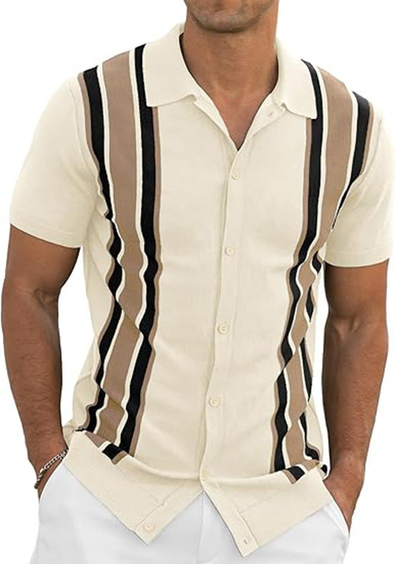 Men’s High-Grade Short-Sleeve Shirt – Summer Casual Cardigan Style Lightweight Top