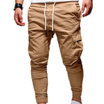 Men Jogger Pants – New Fashion Sweatpants with Belt, Cotton Fitness Trousers for Autumn Casual Wear