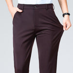 Men's Casual Business Trousers – Loose Fit Stretch Dress Pants for Daily & Office Wear