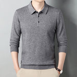 Men’s Winter Wool Lapel Long Sleeve Shirt – Thick Warm Casual Top for Cold Weather